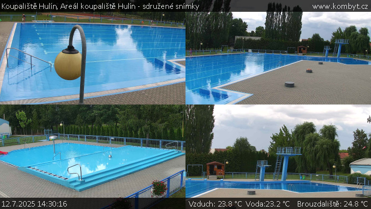 Koupaliště Hulín - Areál koupaliště Hulín - sdružené snímky - 12.7.2025 v 14:30