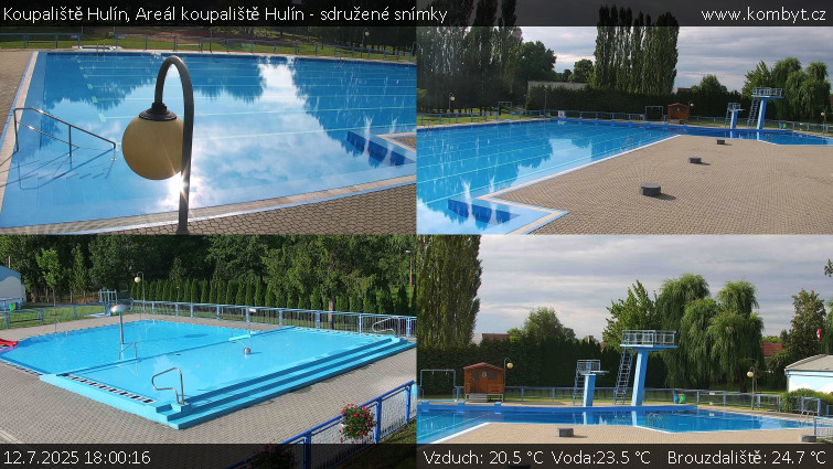 Koupaliště Hulín - Areál koupaliště Hulín - sdružené snímky - 12.7.2025 v 18:00 Koupaliště Hulín - Areál koupaliště Hulín - sdružené snímky - 12.7.2025 v 18:00