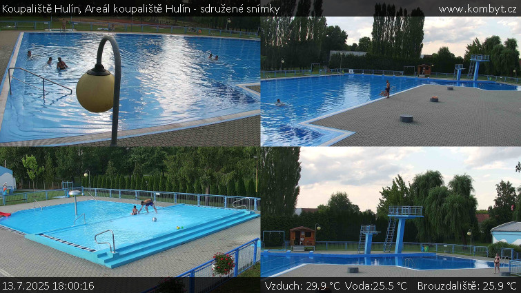 Koupaliště Hulín - Areál koupaliště Hulín - sdružené snímky - 13.7.2025 v 18:00 Koupaliště Hulín - Areál koupaliště Hulín - sdružené snímky - 13.7.2025 v 18:00