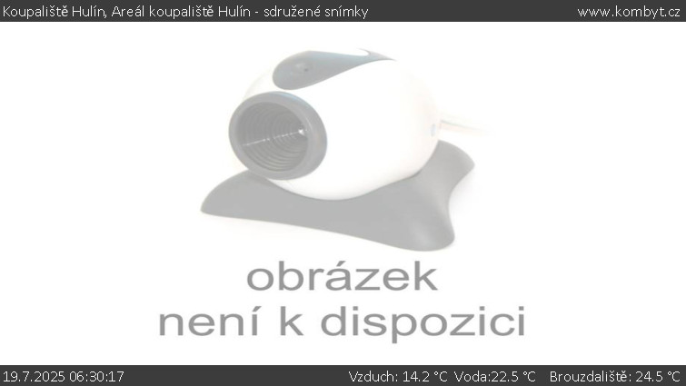 Koupaliště Hulín - Areál koupaliště Hulín - sdružené snímky - 19.7.2025 v 06:30