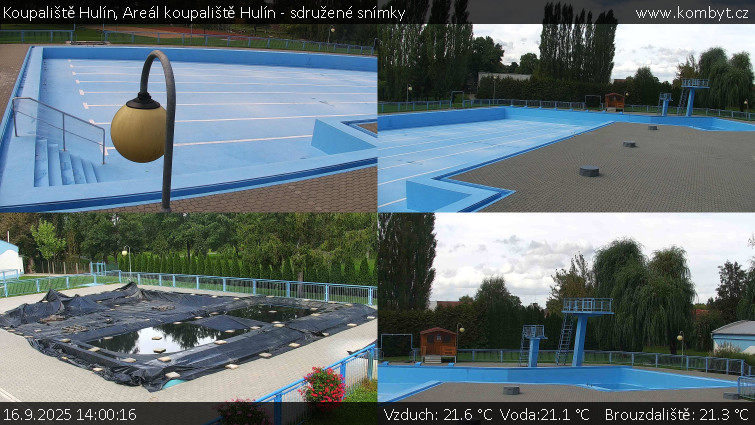 Koupaliště Hulín - Areál koupaliště Hulín - sdružené snímky - 16.9.2025 v 14:00