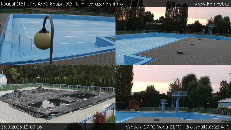 Koupaliště Hulín - Areál koupaliště Hulín - sdružené snímky - 16.9.2025 v 19:00