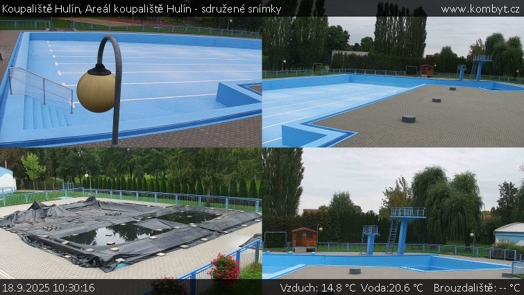 Koupaliště Hulín - Areál koupaliště Hulín - sdružené snímky - 18.9.2025 v 10:30 Koupaliště Hulín - Areál koupaliště Hulín - sdružené snímky - 18.9.2025 v 10:30
