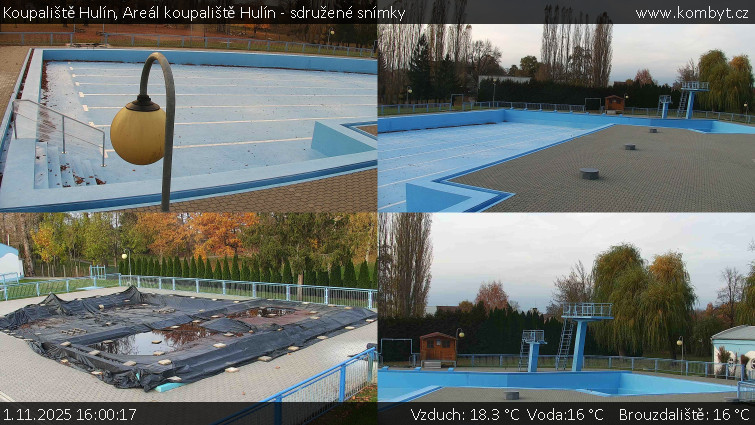 Koupaliště Hulín - Areál koupaliště Hulín - sdružené snímky - 1.11.2025 v 16:00