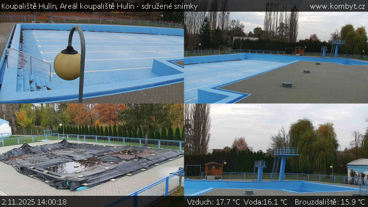 Koupaliště Hulín - Areál koupaliště Hulín - sdružené snímky - 2.11.2025 v 14:00 Koupaliště Hulín - Areál koupaliště Hulín - sdružené snímky - 2.11.2025 v 14:00