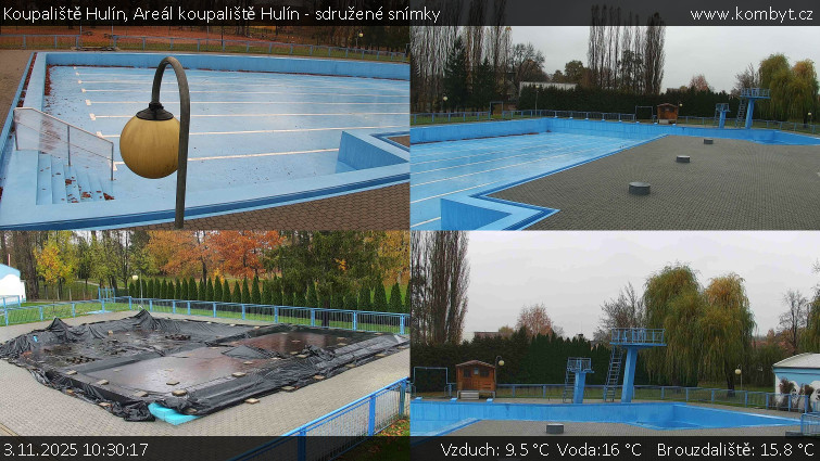 Koupaliště Hulín - Areál koupaliště Hulín - sdružené snímky - 3.11.2025 v 10:30
