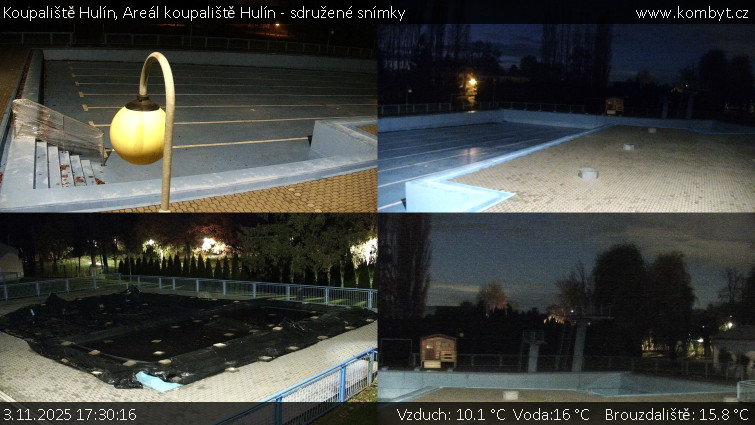 Koupaliště Hulín - Areál koupaliště Hulín - sdružené snímky - 3.11.2025 v 17:30