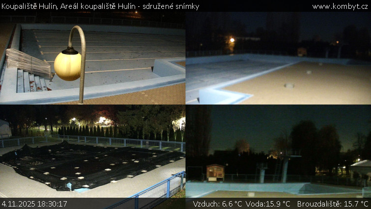 Koupaliště Hulín - Areál koupaliště Hulín - sdružené snímky - 4.11.2025 v 18:30