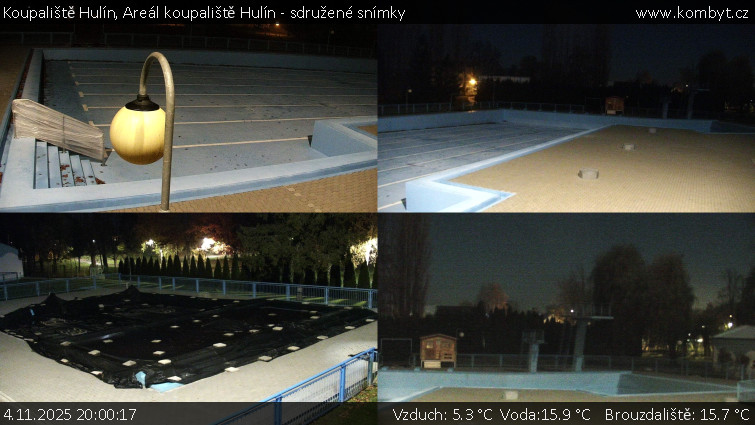 Koupaliště Hulín - Areál koupaliště Hulín - sdružené snímky - 4.11.2025 v 20:00