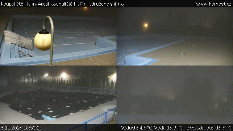 Koupaliště Hulín - Areál koupaliště Hulín - sdružené snímky - 5.11.2025 v 18:30