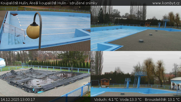 Koupaliště Hulín - Areál koupaliště Hulín - sdružené snímky - 14.12.2025 v 13:00