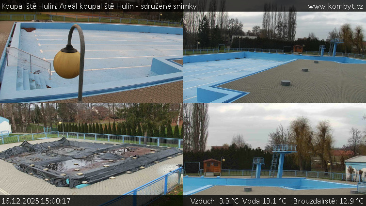 Koupaliště Hulín - Areál koupaliště Hulín - sdružené snímky - 16.12.2025 v 15:00