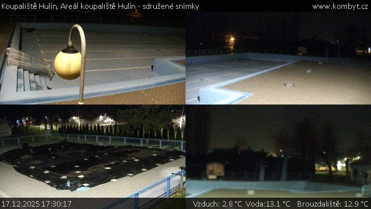 Koupaliště Hulín - Areál koupaliště Hulín - sdružené snímky - 17.12.2025 v 17:30