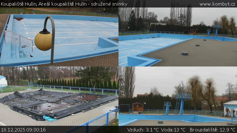Koupaliště Hulín - Areál koupaliště Hulín - sdružené snímky - 18.12.2025 v 09:30