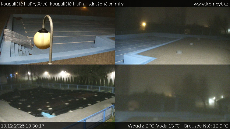 Koupaliště Hulín - Areál koupaliště Hulín - sdružené snímky - 18.12.2025 v 19:30