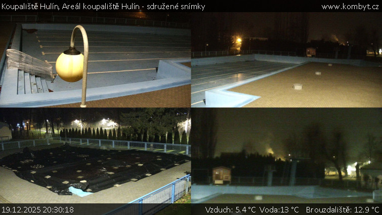Koupaliště Hulín - Areál koupaliště Hulín - sdružené snímky - 19.12.2025 v 20:30
