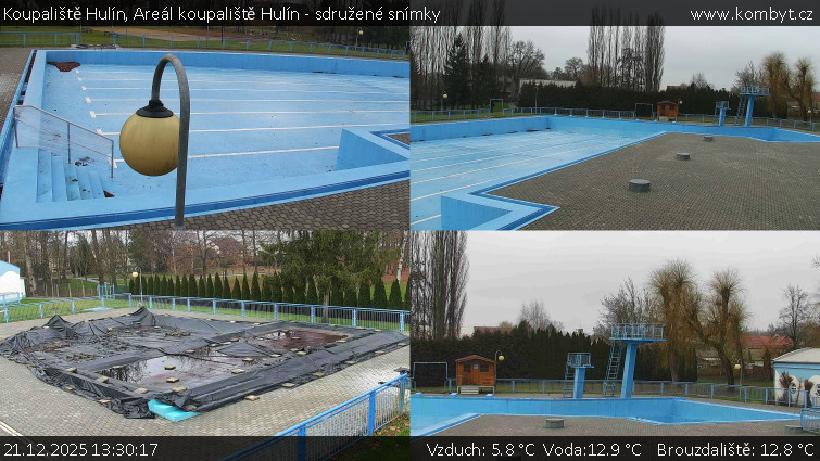 Koupaliště Hulín - Areál koupaliště Hulín - sdružené snímky - 21.12.2025 v 13:30