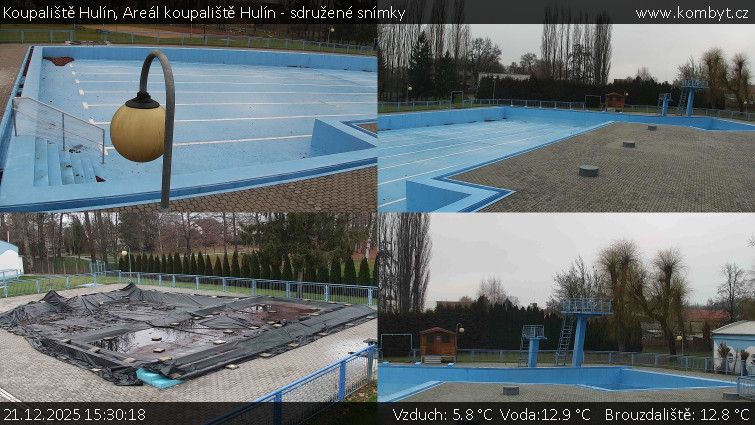 Koupaliště Hulín - Areál koupaliště Hulín - sdružené snímky - 21.12.2025 v 15:30