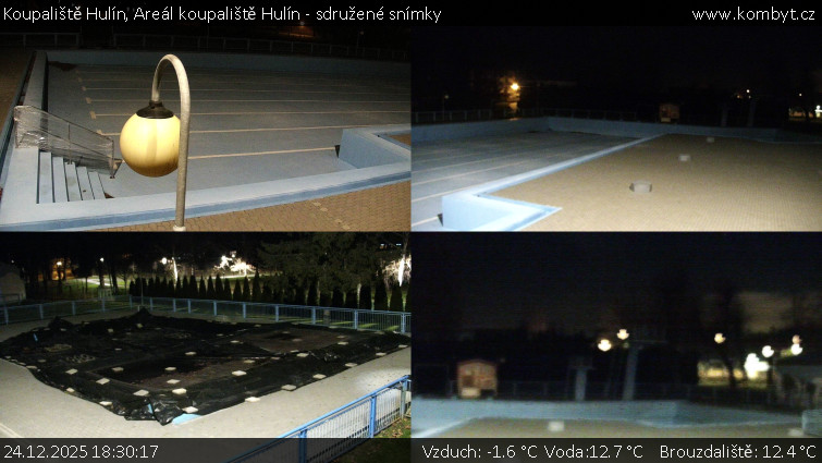 Koupaliště Hulín - Areál koupaliště Hulín - sdružené snímky - 24.12.2025 v 18:30