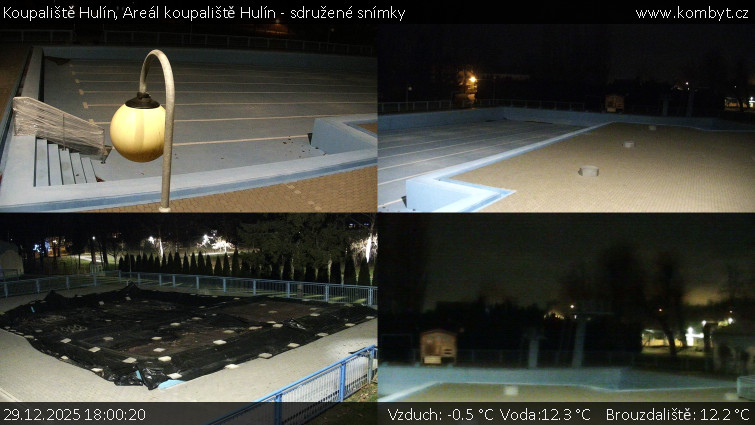 Koupaliště Hulín - Areál koupaliště Hulín - sdružené snímky - 29.12.2025 v 18:00