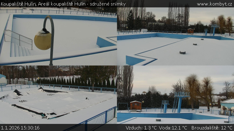 Koupaliště Hulín - Areál koupaliště Hulín - sdružené snímky - 1.1.2026 v 15:30