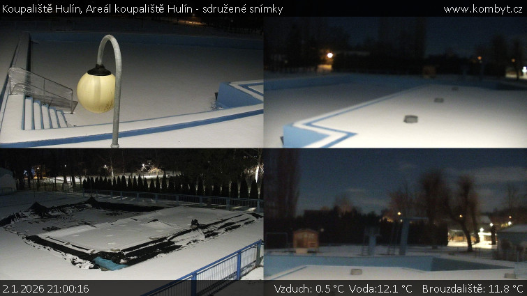 Koupaliště Hulín - Areál koupaliště Hulín - sdružené snímky - 2.1.2026 v 21:00
