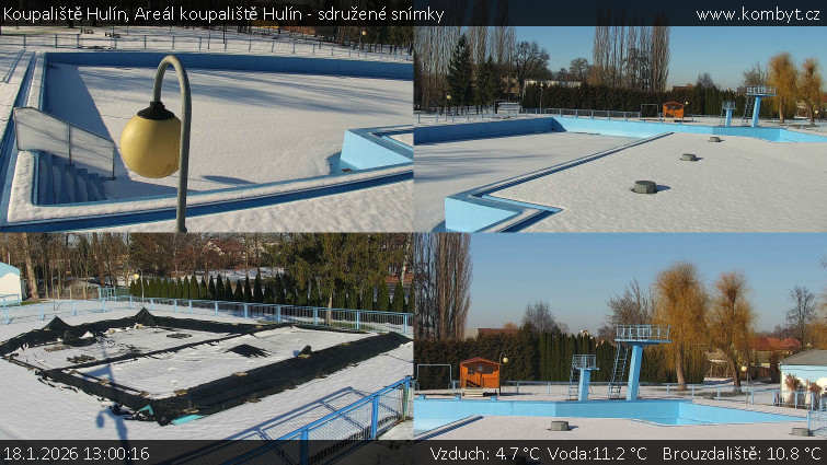 Koupaliště Hulín - Areál koupaliště Hulín - sdružené snímky - 18.1.2026 v 13:00