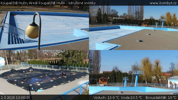 Koupaliště Hulín - Areál koupaliště Hulín - sdružené snímky - 2.3.2026 v 13:00