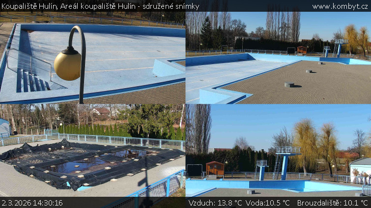 Koupaliště Hulín - Areál koupaliště Hulín - sdružené snímky - 2.3.2026 v 14:30
