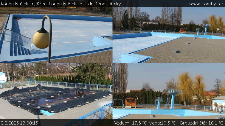 Koupaliště Hulín - Areál koupaliště Hulín - sdružené snímky - 3.3.2026 v 13:00