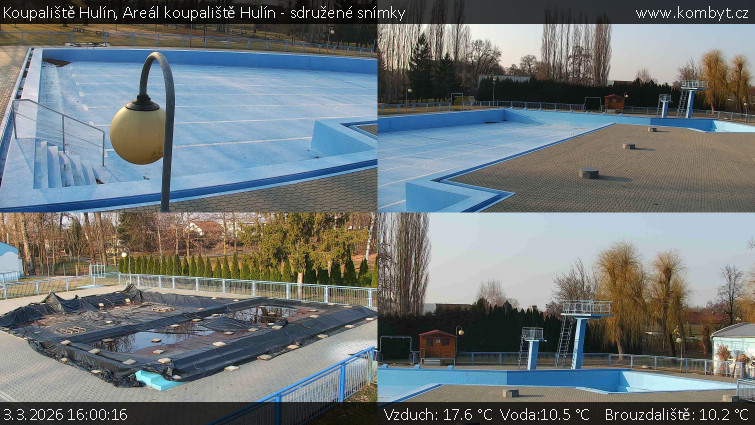 Koupaliště Hulín - Areál koupaliště Hulín - sdružené snímky - 3.3.2026 v 16:00