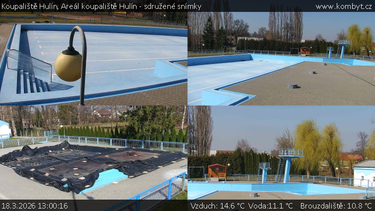 Koupaliště Hulín - Areál koupaliště Hulín - sdružené snímky - 18.3.2026 v 13:00