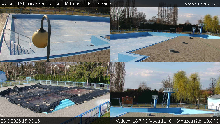 Koupaliště Hulín - Areál koupaliště Hulín - sdružené snímky - 23.3.2026 v 15:30