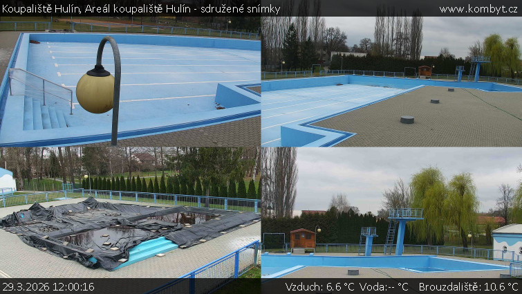 Koupaliště Hulín - Areál koupaliště Hulín - sdružené snímky - 29.3.2026 v 12:00