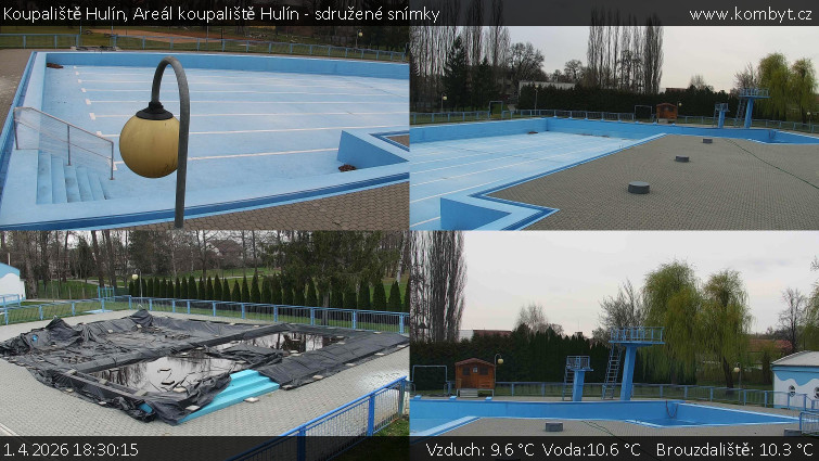 Koupaliště Hulín - Areál koupaliště Hulín - sdružené snímky - 1.4.2026 v 18:30