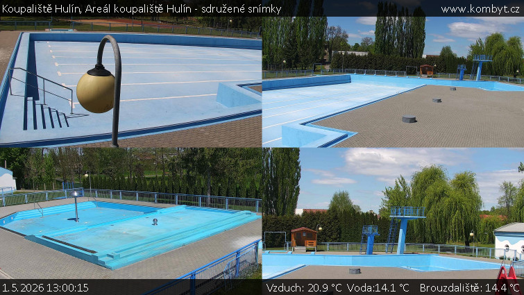 Koupaliště Hulín - Areál koupaliště Hulín - sdružené snímky - 1.5.2026 v 13:00