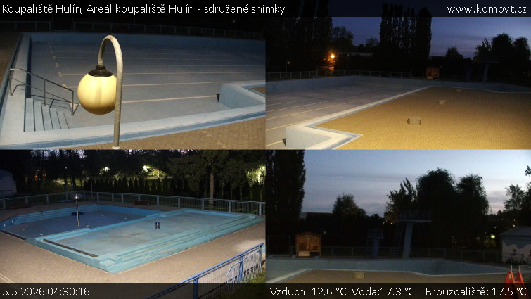 Koupaliště Hulín - Areál koupaliště Hulín - sdružené snímky - 5.5.2026 v 04:30