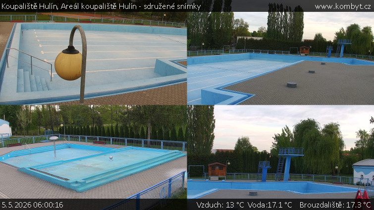 Koupaliště Hulín - Areál koupaliště Hulín - sdružené snímky - 5.5.2026 v 06:00