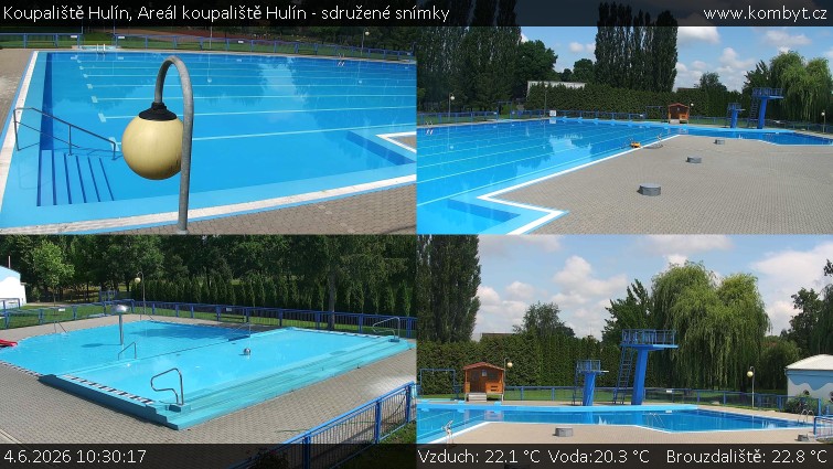 Koupaliště Hulín - Areál koupaliště Hulín - sdružené snímky - 4.6.2026 v 10:30