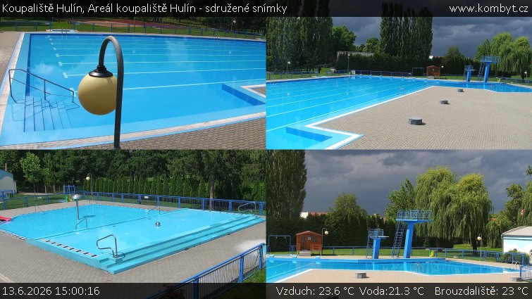 Koupaliště Hulín - Areál koupaliště Hulín - sdružené snímky - 13.6.2026 v 15:00