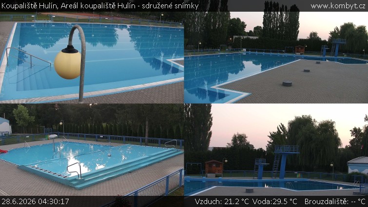 Koupaliště Hulín - Areál koupaliště Hulín - sdružené snímky - 28.6.2026 v 04:30