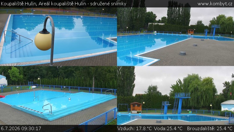 Koupaliště Hulín - Areál koupaliště Hulín - sdružené snímky - 6.7.2026 v 09:30