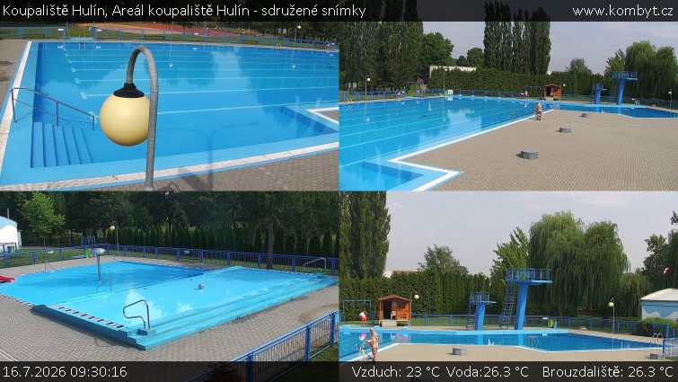 Koupaliště Hulín - Areál koupaliště Hulín - sdružené snímky - 16.7.2026 v 09:30