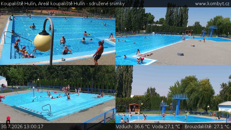 Koupaliště Hulín - Areál koupaliště Hulín - sdružené snímky - 30.7.2026 v 13:00