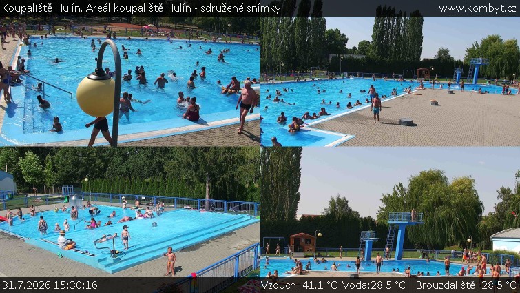 Koupaliště Hulín - Areál koupaliště Hulín - sdružené snímky - 31.7.2026 v 15:30