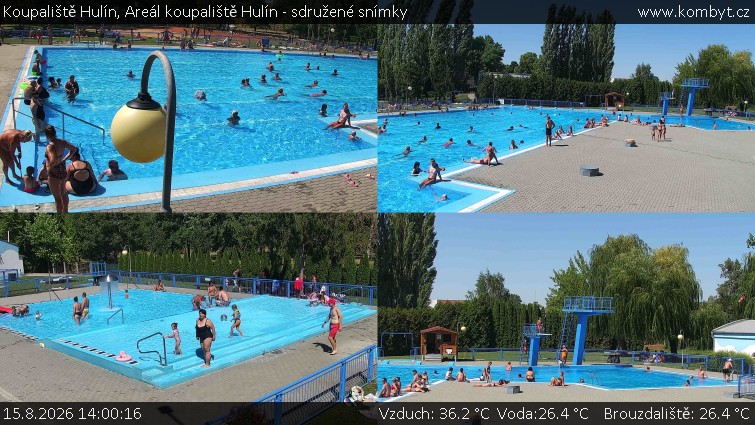 Koupaliště Hulín - Areál koupaliště Hulín - sdružené snímky - 15.8.2026 v 14:00