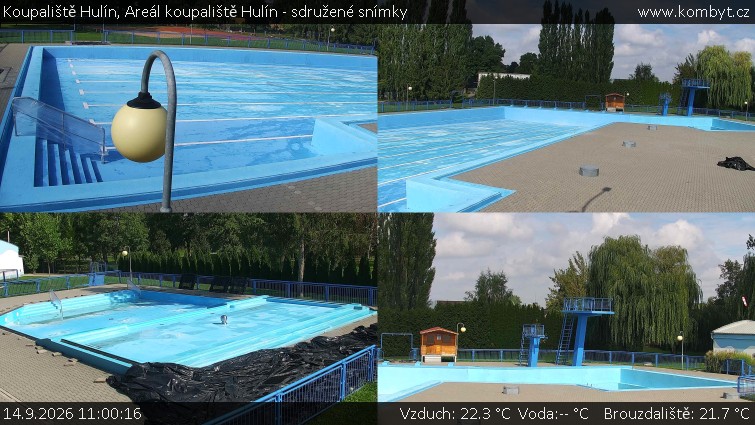 Koupaliště Hulín - Areál koupaliště Hulín - sdružené snímky - 14.9.2026 v 11:00