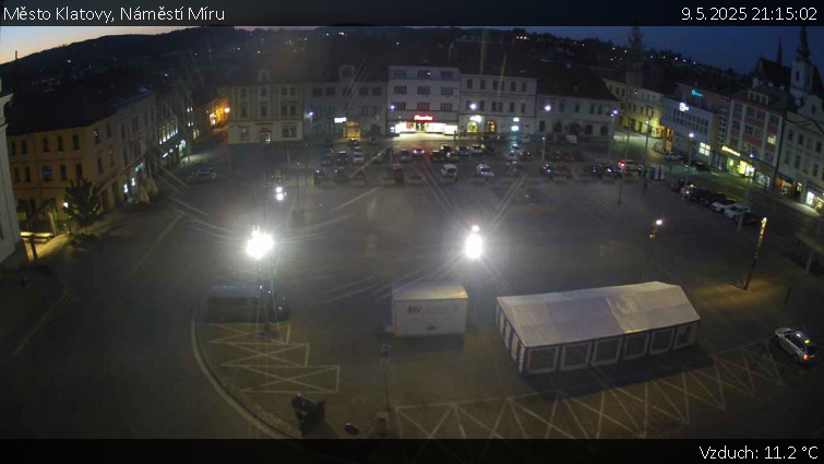 Město Klatovy - Náměstí Míru - 9.5.2025 v 21:15 Město Klatovy - Náměstí Míru - 9.5.2025 v 21:15