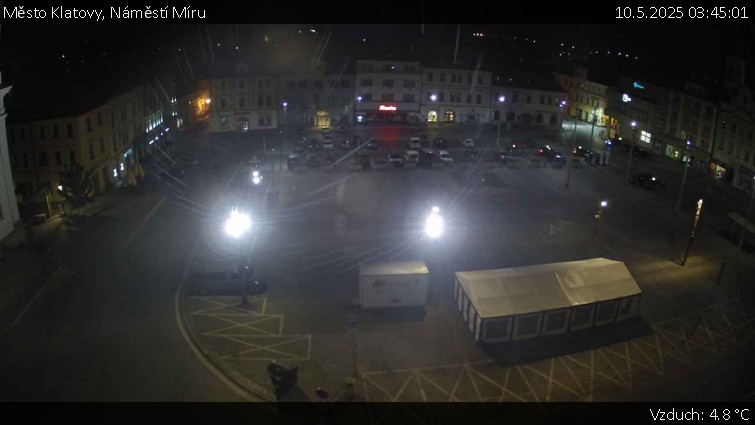 Město Klatovy - Náměstí Míru - 10.5.2025 v 03:45 Město Klatovy - Náměstí Míru - 10.5.2025 v 03:45