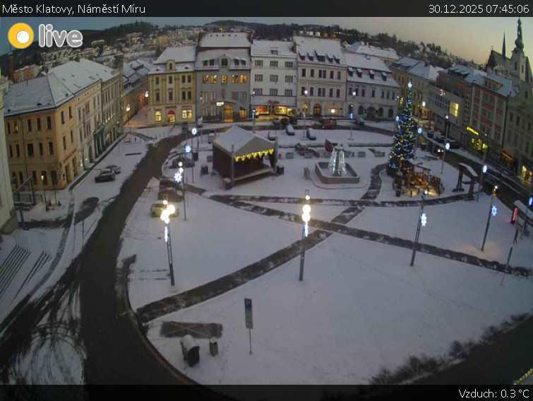 Město Klatovy - Náměstí Míru - 30.12.2025 v 07:45